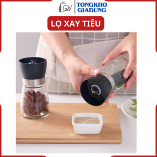 Cối xay hạt tiêu mini bằng thủy tinh đẹp mắt