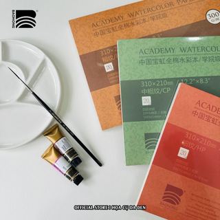 [DA ĐEN] Sổ Màu Nước BaoHong 100% Cotton (Về Nhiều Kích Thước)