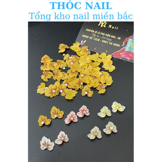 Hoa Bột Nail” hoa góc chân đính đá sét 10 bông”
