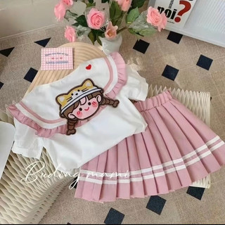 Set học sinh cô gái kèm chân váy cho bé 10-30kg