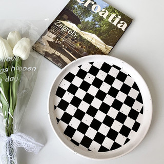 Đĩa Sứ Vảy Mực Caro Bắc Âu Regala Decor - Đĩa Sứ Phong Cách Đơn Giản, Sang Trọng Tông Màu Pastel Phù Hợp Với Gia Đình