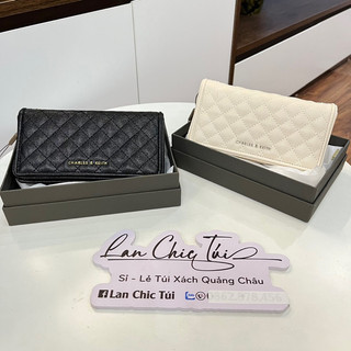 Túi xách nữ c n k trần ô bé da hạt size 16