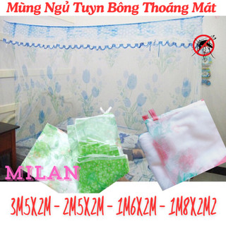 Mùng ngủ tuyn in bông đẹp ,mùng ngủ thoáng mát nhiều kích thước