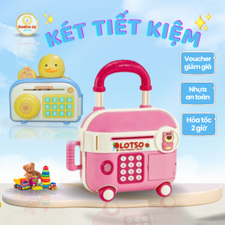 Két sắt đồ chơi cho bé - két sắt mini bằng nhựa sử dụng mã khóa vân tay đồ chơi thông minh bonbon66