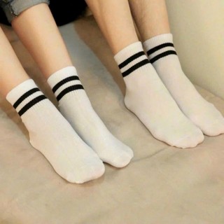 Sét 5 đôi tất hàn kẻ sọc qua mắt cá chân loại dày đẹp