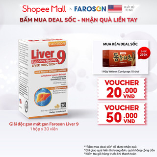 Giải độc gan mát gan silymarin Faroson Liver 9​ 30 viên