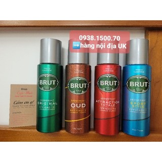 Xịt khử mùi cho nam hương nước hoa 24h brut 200ml