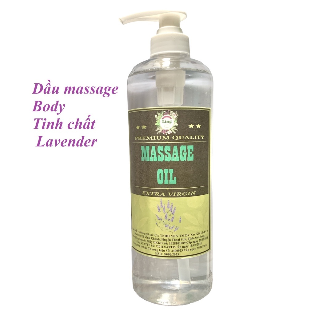 Chai 1 Lít Dầu Massage Body Tinh Dầu Thiên nhiên 100% dùng cho mọi loại da
