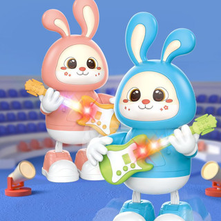 Đồ Chơi Thỏ Đánh Đàn Guitar Có Nhạc Có Đèn Vui Nhộn Cho Bé