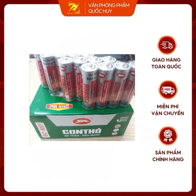 [sỉ ] hộp 40 viên pin tiểu aa con thỏ r6p 1,5v - vpp quôc huy