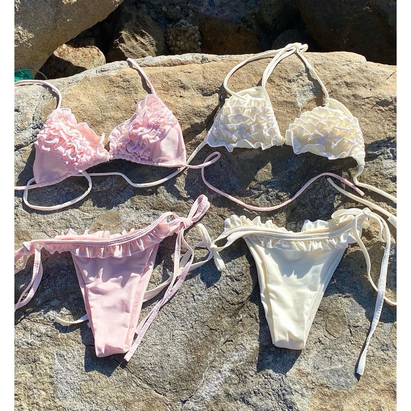 Bikini 3 Món Tam Giác Bèo Nhún Tiểu Thư EMMA Hàng Loại 1 (Video Shop EMMA Tự Quay) Mặc Nhiều Kiểu | BigBuy360 - bigbuy360.vn
