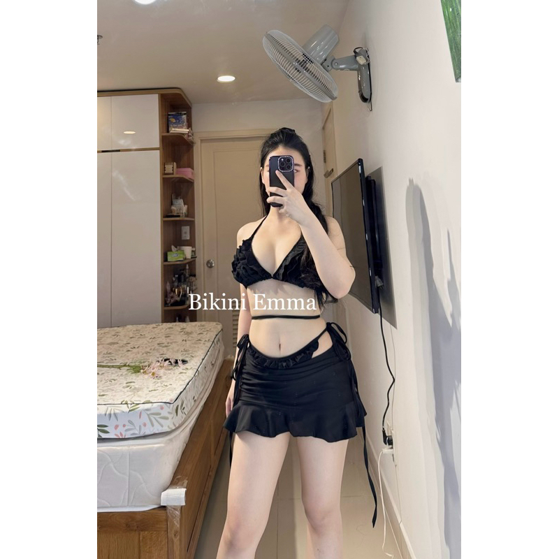 Bikini 3 Món Tam Giác Bèo Nhún Tiểu Thư EMMA Hàng Loại 1 (Video Shop EMMA Tự Quay) Mặc Nhiều Kiểu | BigBuy360 - bigbuy360.vn