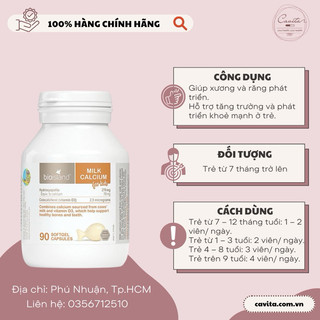 Viên canxi cho bé Bioisland 90 viên
