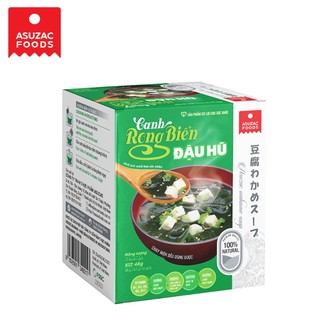 HỘP 12 GÓI CANH RONG BIỂN ĐẬU HŨ WAKAME SOUP TOFU ASUZAC FOODS 48 GRAM