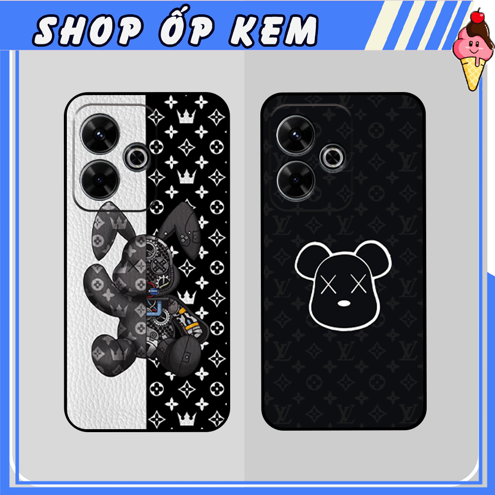 Ốp Lưng Xiaomi Redmi 13 / Redmi 13x In Gấu BE@RBRICK SIÊU DỄ THƯƠNG
