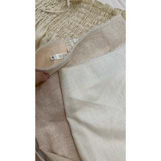 Chân Váy Dài Linen Phối Ren Xẻ Tà