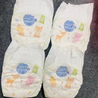 Combo 100 miếng tã dán/miếng lót thiên nhiên Molfix cho bé sơ sinh (3-5kg) hàng KM