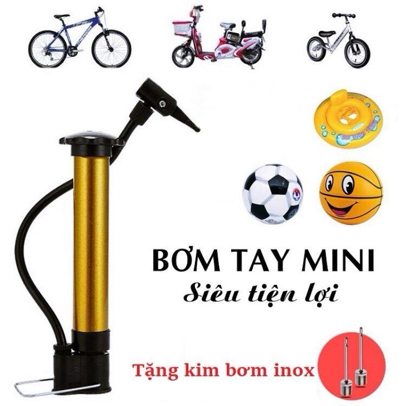 Dụng cụ bơm mini đa năng ,bơm bóng đá,bóng rổ,bóng chuyền tiện lợi(Tặng kèm kim bơm) B26