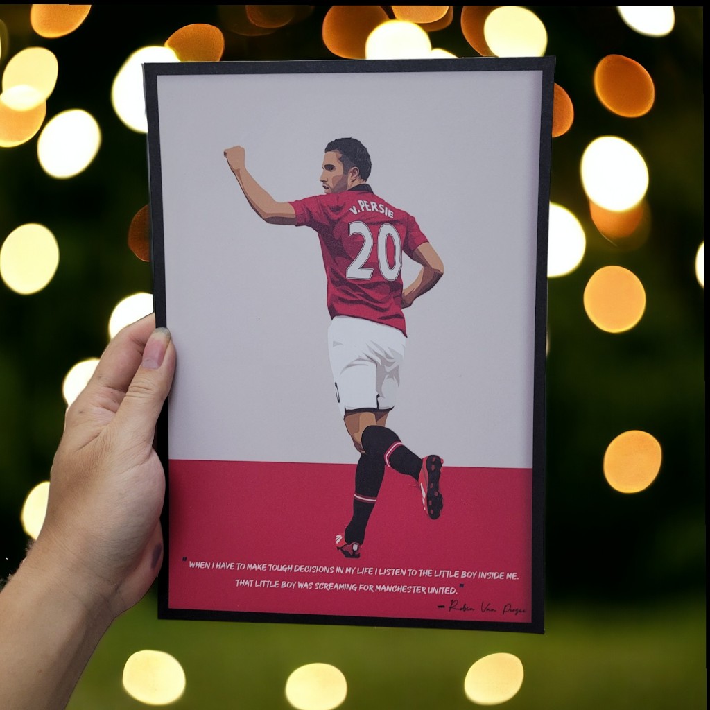 ẢNH SHOP CHỤP ⭐️ Poster Robin van Persie: "Striker's Elegance" - Manchester United - TRANH TREO TƯỜN