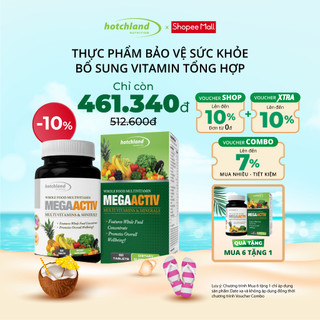 MUA 6 TẶNG 1 - Viên uống Hotchland Nutrition MegaActiv bổ sung Vitamin tổng hợp, tăng cường sức đề kháng hộp 60 viên.
