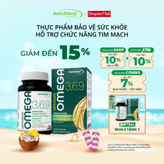 MUA 6 TẶNG 1 Viên uống Hotchland Nutrition Optimum Omega 3.6.9 hỗ trợ não bộ, thị lực, giảm nguy cơ đột quỵ hộp 60 viên.