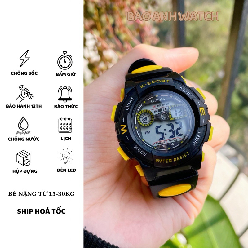 Đồng Hồ Trẻ Em, Đồng Hồ Bé Trai,Đồng Hồ Bé Gái, Đồng Hồ Điện Tử Từ 3 Tuổi Đến 9 Tuổi Chống Nước