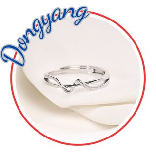 Nhẫn mạ bạc hoạ tiết hình học đơn giản cho nữ sinh n04