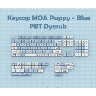 Bộ nút bàn phím cơ | keycap moa puppy - xanh | pbt dyesub