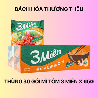 Mì 3 miền tôm chua cay thùng 30 gói x 65g