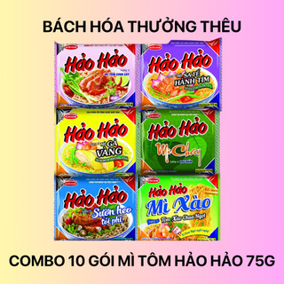 10 gói mì tôm hảo hảo nhiều vị