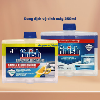 Dung dịch vệ sinh máy rửa bát Finish 250ml [ Làm sạch sâu trong máy ]