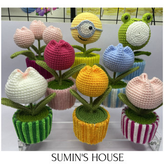 Chậu hoa len handmade( hàng có sẵn) cho các ngày lễ kỷ niệm sinh nhật, valentine 14/1,8/3, 20/10, 20/11, noel