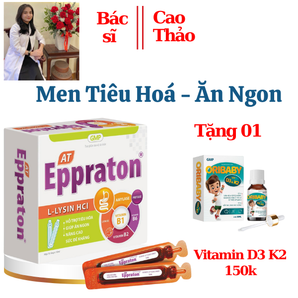 Siro Ăn Ngon Eppraton - Giúp Ăn Ngon, Hỗ Trợ Tiêu Hóa, Nâng Cao Sức Đề Kháng Hộp 25 Ống
