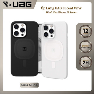 Ốp lưng cho iphone 13 pro/ 13 pro max uag lucent v2 w sạc từ tính bám dính khả năng hấp thụ sốc