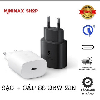Bộ sạc SS sạc nhanh PD25w type C - type C dùng cho điện thoại note 10 s20 s21 s22 s23 s24