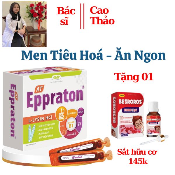 Siro Ăn Ngon Eppraton - Giúp Ăn Ngon, Hỗ Trợ Tiêu Hóa, Nâng Cao Sức Đề Kháng Hộp 25 Ống