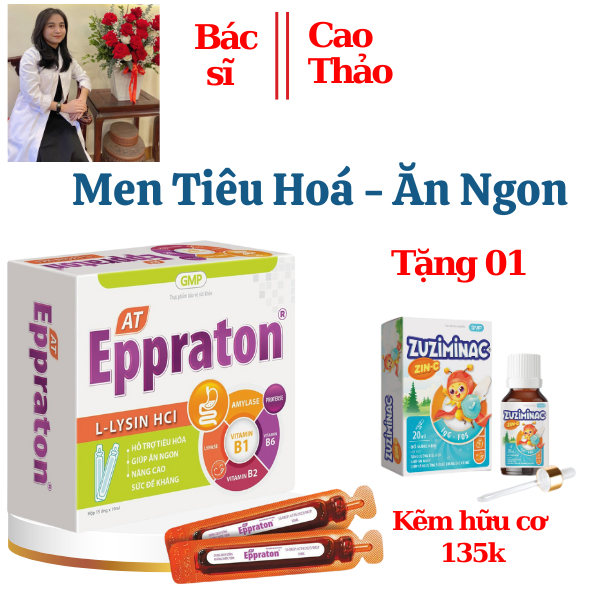 Siro Ăn Ngon Eppraton - Giúp Ăn Ngon, Hỗ Trợ Tiêu Hóa, Nâng Cao Sức Đề Kháng Hộp 25 Ống