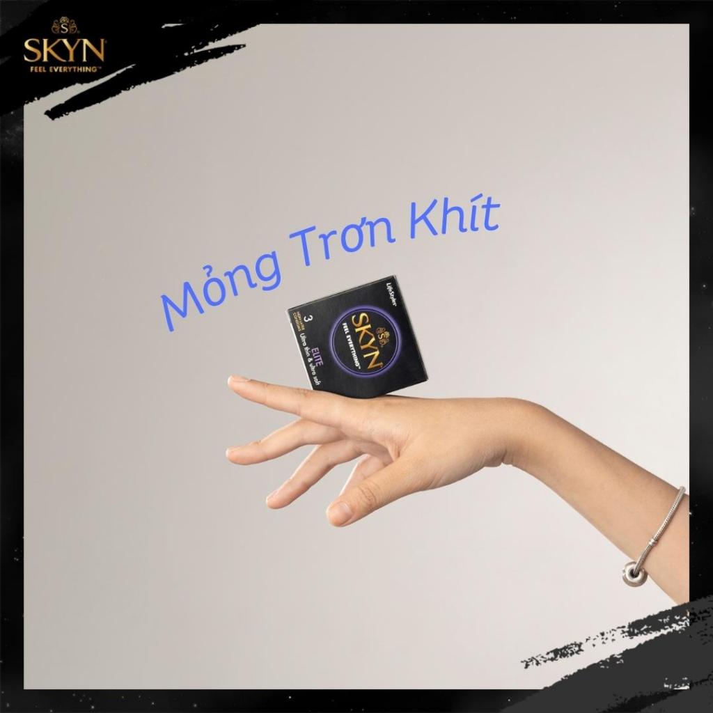Bao cao su Skyn Elite Non-Latex cao cấp siêu mềm mỏng, không mùi cao su - Hộp 10 bao