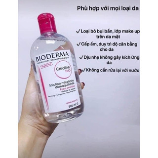 Nước Tẩy Trang Bioderma Sensibio H2O Chính Hãng Cho Da Dầu Mụn Và Da Nhạy Cảm 500ml