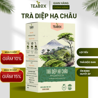 Trà diệp hạ châu giải độc gan, tăng cường chức năng gan | hộp 30 gói x 3g túi lọc teabox