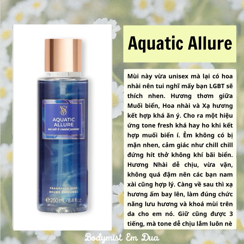 [BODYMIST] Xịt Thơm Toàn Thân - AQUATIC ALLURE - Em Dứa
