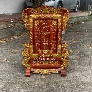 Bài vị mai linh vị thờ khung cửu huyền đồ thờ cúng gỗ hương cao 61,65cm
