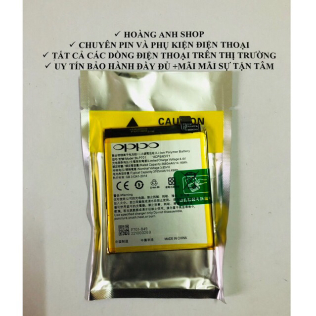 pin oppo reno mã pin blp701 pin realme x blp 701 dl3765mAH pin nhập mới chưa lắp máy