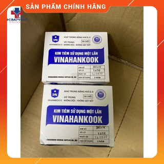 Hộp 100 kim tiêm Vinahankook [Đầu kim 18G - 26G]