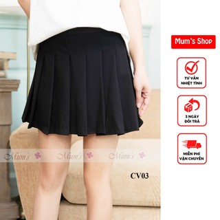 Đầm bầu 😍 FREESHIP 😍 Chân váy bầu dáng xếp ly màu đen