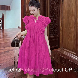 Đầm Babydoll Đuôi Cá Tay Bèo Hai Lớp Cách Điệu Chất Đũi Gân