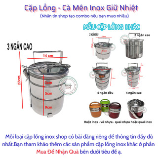 Cặp lồng inox 3 ngăn giữ nhiệt được dùng làm hộp đựng cơm văn phòng giúp bạn giữ nhiệt cho thức ăn lâu hơn ngon hơn