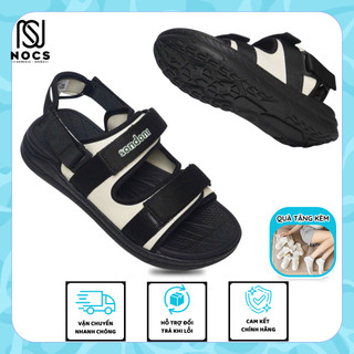 GIÀY SANDAL NAM VÀ NỮ S4 2 QUAI LIỀN XÉ DÁN MÀU ĐEN ĐẾ PHYLON SIÊU ÊM SIÊU BỀN (NOCS)