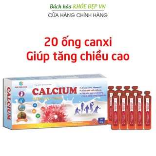 Canxi sữa tăng chiều cao, chắc khỏe xương cho bé từ 6 tháng - Hộp 20 ống [Calcium With MK7 Gold]