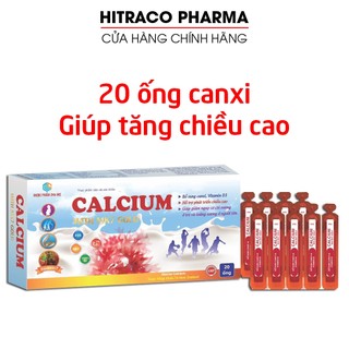 Canxi sữa tăng chiều cao cho bé, chắc khỏe xương cho bé từ 6 tháng tuổi  - Hộp 20 ống [Calcium With MK7 Gold]